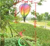 Rainbow Stripe Grid Windsock Hot Air Balloon Wind Spinner Garden Yard Outdoor Decoration Färgglada väderkvarnar Festivt parti Roterande väderkvarn