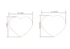 مرايا مكياج مضغوطة على شكل قلب مزدوج مكبّر مع ملصقات راتنج الايبوكسي مجموعة DIY M0838 DROP 1085800