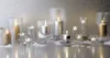 Castiçais de castiçal de cristal transparente quadrado Castiçais de chá de acrílico Castiçais de vela de casamento Festa de Natal DIY Decoração favorece o presente