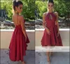 dark red cocktail dress