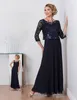 Dark Navy Ursula Mother Of The Bride Dresses With Jacket Sequined Cheap A Line Mothers Guest Dress