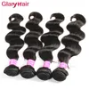 Glary New Fashion Style Human Włosy Wiązki Brazylijski Ciało Wave Hair Weaves Podwójne WFT Nieprzetworzone Rozszerzenia włosów 4 Wiązki Hurtownie