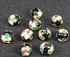 8mm cloisonne emalj pärlor färgglada filigran äkta runda lösa spacer pärlor för DIY smycken armband hantverk charms cloisonne pärlor