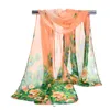 Fabriek groothandel zijde chiffon sjaal lange vrouw sjaal zomer pashminas voor vrouwen floral pauw print sjaals 160 * 50 cm DHL gratis