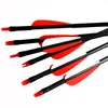 12pcs Archery Hunting Nock Feather Fletched Fiberglass Arrows Fiberglass Rod Target Practice Compound Recurve Bow Archery