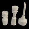 Ceramics nail for hookahs carb cap bong glass water pipe Bangers side arm domeless with universal 14mm 18mm male joint dab rig