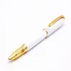 Оптом- герой 7023 белая круглая ручка бизнес Билдинговый офис Золото золото штрафная ручка фонтана новая ручка