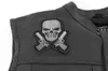 Black and White Guns and Skull Metal Geborduurd ijzer op DIY Applique Back Patch - 3,5 * 4,25 INCH Gratis verzending