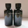 Atacado-20 / lot 30ml pintado preto vazio unha polonês garrafa, 30cc garrafa de vidro preto de vidro com tampa de escova