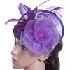 Exklusiv Lady Hat Cambric/Ostrich Hair High-End Hats Party Hats for Wedding Halloween Party med gratis frakt