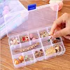 Adjustable Compact 10 15 24 Grids Compartment Plastic Tool Container Storage Box Case Jewelry Earring Tiny Stuff Boxes Containers