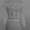 Romantic Off the Shoulder Lace Appliques Bridal Jacket 34 Long Sleeve White Ivory Wedding Bolero Custom Made Real Po Bridal Ac3053002