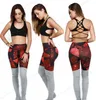 Sexy ginásio fitness yoga calças vermelhas estrelado noite esportes calças slim fit skinny cinza running leggings senhoras retalhos thread tights