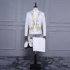 Preto vermelho bordado branco bordado masculino masculino figurino mágico cantor cantor cantor coro de performance couthing roupas noivo de casamento roupas de palco