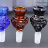 Women head Glass Bong Bowl 14mm &18 mm New Cool Glass Smoking Water Pipe Accessories in Multi Color