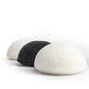 Natural Hemisphere Konjac Sponge Charcoal &Green Tea Konjac Potato Konnyaku Facial Puff Face Wash Cleansing Sponge with bag