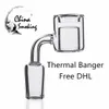 DHL XXL Quartz Thermal Banger 10mm 14mm 18mm Double Tube Quartz Thermal Banger Nail Pour Bangs En Verre PukinBeagle thermique P Banger