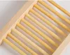 Trapezoid Natural Wood Soap Plate Box Bath Soap Tray Holder Dish Shower Wash