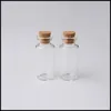 45x24x12.5MM 12ML Small Cute Mini Cork Stopper Glass Bottles Vials Jars Containers Small Wishing Bottle Glass Craft