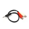 Freeshipping 10st / Lot 3.5mm Male Jack till 2 RCA Kvinna Plug Adapter Kabel Mini Stereo Audio Kabel Hörlurar Y Kabel