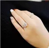 Victoria Wieck Neuer heißer Modeschmuck 925 Sterling Silber Rosa Topas Weiß Klar CZ Diamant Edelsteine Hochzeit Frauen Band Ring Geschenk Größe 4-10