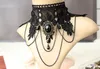 Collier de mariée gothique vampire en perles de dentelle 2017 en stock longueur 32-40 cm fée dentelle Lady Punk collier détachable pour les soirées de mariage