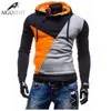 Wholesale-2016 Hoodies Men Sudaderas Hombre Hip Hop Mens Lacing Spell Color Long Sleeve Hoodie Sweatshirt Suit Slim Fit Men Hoody