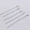 100 pezzi collana in argento placcato catena estensorechiusura per aragosta atto di moda il ruolo di ofing è assaggiato collana braccialetto catena a maglie246h