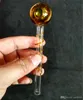 Högkvalitativ glasoljebrännare Rör Spiralglas Vattenrör Bubbler Pyrex Oljebrännare Rör Mini Glashandtag Pipes Snabbt
