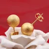 Sky talent bao 10mm Women Fashion Natural Jewelry 24K Gold GF Earring Wedding New Ethiopian Round Stud Earrings For Baby Girls278f