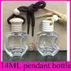 14ml吊り車の香水瓶のペンダントガラス香水瓶の装飾品の芳香剤とキノコのキャップのエッセンシャルオイルの拡散器