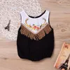 Cute Newborn Baby Girl Rompers Tassel Sleeveless Jumpsuit Back Zipper Romper Toddler Clothing Kids Sunsuit Outfit Baby Girl Clothes 2 Colors