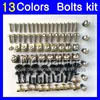 براغي هدية طقم المسمار الكامل لهوندا CBR600F2 91 92 93 94 CBR600 F2 CBR 600 F2 1991 1992 1993 1994 Body Nuts Sceds Bolt Kit308G