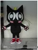 2017 costume de mascotte de chat noir de haute qualité costume de carnaval robe d'Halloween EMS livraison gratuite