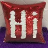 Mermaid Double Sequin Pillow Case Hem Soffa Bilkudde Skötsel Kudde Juldekoration utan kärna 10 Färg WX-P01