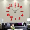 Relógios de parede Atacado-2021 Decoração de Casa Espelho 3D Moda Personalidade DIY Circular Sala de estar Big Clock Watch 1