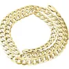 Collier chaîne à maillons cubains creux en or jaune 10 carats pour hommes, 8 mm, 24 pouces, 324t