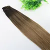 8A 7pcs 120gram 14inch 18inch 20inch 24inch Clip In Human Hair Extensions Ombre Dark Brown To Light Brown Balayage Highlights Hair5667100