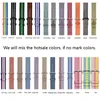 Sostituzione del cinturino del cinturino del cinturino da polso con cinturino in nylon arcobaleno colorato stile casual per serie di orologi 1 2 3 con 42mm 38mm