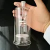Pot en verre ultra-silencieux à double noyau de sable, bongs en verre en gros, narguilé en verre, accessoires pour tuyaux de fumée