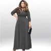 buytertm plus size lxxxxxl sexy women summer maxi solid vneckスリークォータースリーブエレガントなイブニングパーティードレス8036086