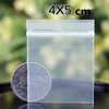 Transparent mini miniatyr dragkedja lås plastförpackning förpackning väskor mat godis bönor smycken återlåsbar tjock pe självtätande litet paket