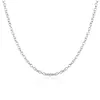 Fashion Jewelry Silver Chain 925 Necklace Rolo Chain for Women Link Choker 1mm 16 18 20 24 inch