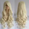 100% helt ny högkvalitativ modebild Full Lace WigsFashion Light Blonde Long Curly Women's Cosplay Wig Gratis frakt