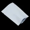 10x15 cm 100pcs White Foil Aluminum Food Pouch Vacuum Heat Seal Mylar Bags Heat Seal Sample Packets with Notches for Powder Sweets Dry Food