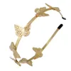 Nuovo prezzo all'ingrosso Moda semplice placcato oro a forma di farfalla Hairband Hair Jewelry per accessori per capelli ragazza
