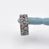 EDELL Anello con foglie luccicanti in argento sterling 925 con zirconi cubici trasparenti Adatto a ciondoli stile Pandora europeo Gioielli di modaRegali di nozze