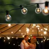 25 pieds G40 Bulbe Globe String Light avec une ampoule claire Backyard Patio Lumies Vintage Bulbes Decorative Outdoor Garland Wedding