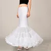 Vendita all'ingrosso morbida sirena crinolina sottoveste formato libero bianco slip da sposa scalabile volant accessori da sposa in magazzino