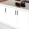 96 128 160mm modern simple fashion furniture decoration handles silver black kitchen cabinet dresser wardrobe door handle chrome9151493